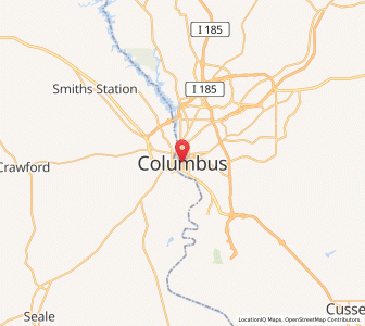 Map of Columbus, Georgia