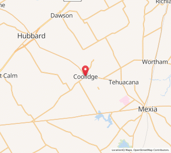 Map of Coolidge, Texas