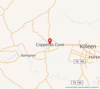 Map of Copperas Cove, Texas