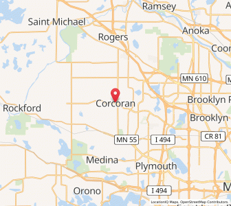 Map of Corcoran, Minnesota