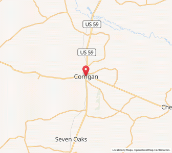 Map of Corrigan, Texas