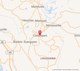 Map of Cottonport, Louisiana