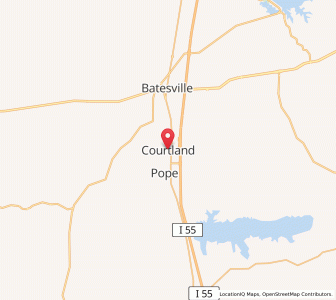 Map of Courtland, Mississippi