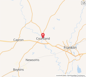 Map of Courtland, Virginia