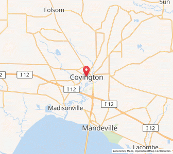 Map of Covington, Louisiana