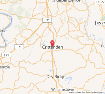 Map of Crittenden, Kentucky
