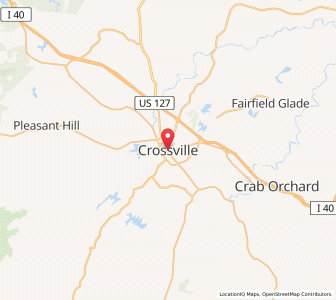 Map of Crossville, Tennessee