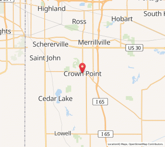 Map of Crown Point, Indiana