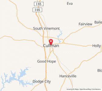 Map of Cullman, Alabama