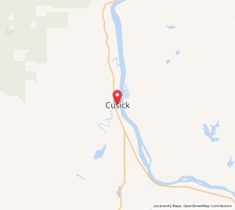 Map of Cusick, Washington