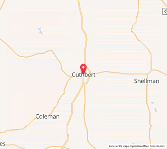 Map of Cuthbert, Georgia