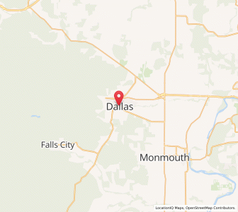 Map of Dallas, Oregon