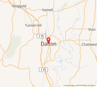 Map of Dalton, Georgia