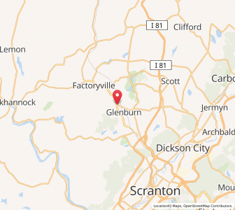 Map of Dalton, Pennsylvania