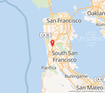Map of Daly City, California