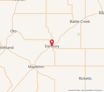 Map of Danbury, Iowa