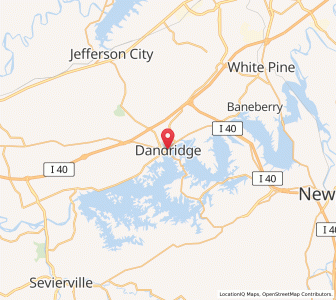 Map of Dandridge, Tennessee