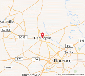 Map of Darlington, South Carolina
