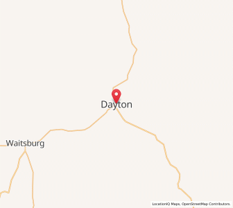 Map of Dayton, Washington