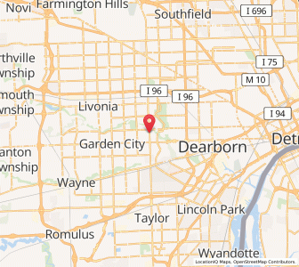 Map of Dearborn Heights, Michigan