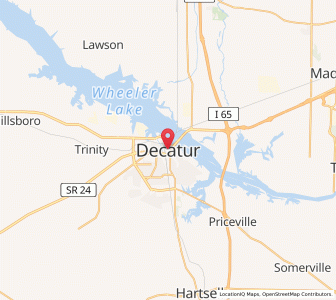 Map of Decatur, Alabama