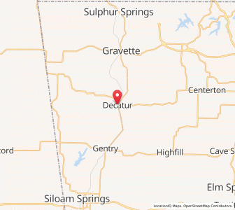 Map of Decatur, Arkansas