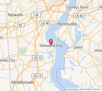 Map of Delaware City, Delaware