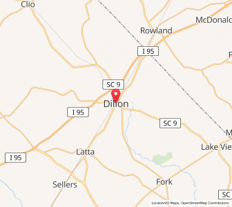 Map of Dillon, South Carolina