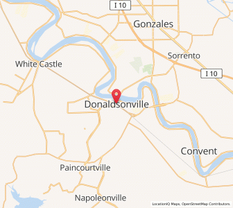 Map of Donaldsonville, Louisiana
