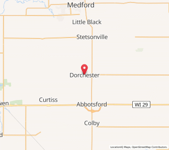 Map of Dorchester, Wisconsin