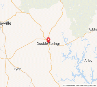 Map of Double Springs, Alabama