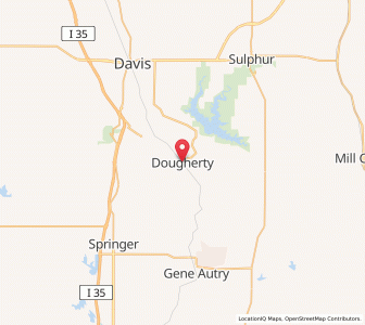 Map of Dougherty, Oklahoma