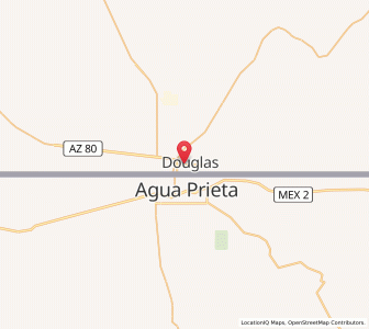 Map of Douglas, Arizona