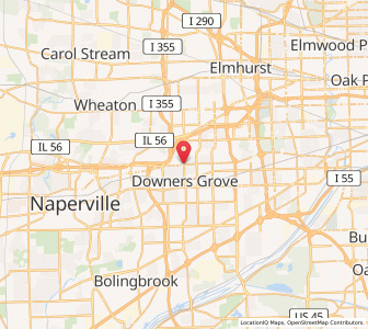 Map of Downers Grove, Illinois