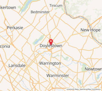 Map of Doylestown, Pennsylvania