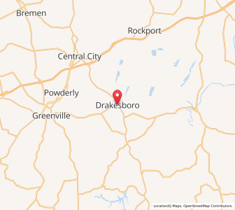 Map of Drakesboro, Kentucky