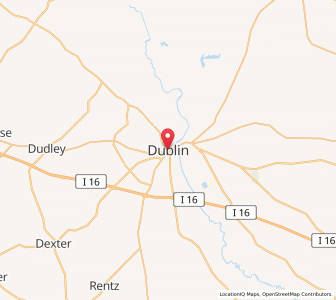 Map of Dublin, Georgia