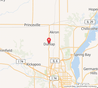 Map of Dunlap, Illinois