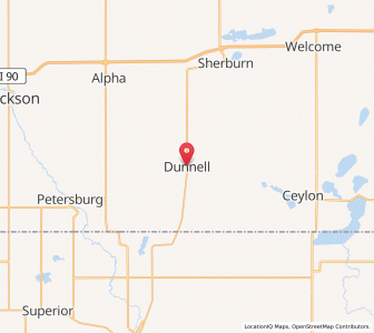 Map of Dunnell, Minnesota