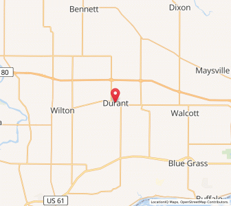 Map of Durant, Iowa