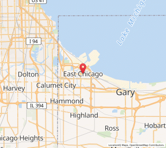 Map of East Chicago, Indiana