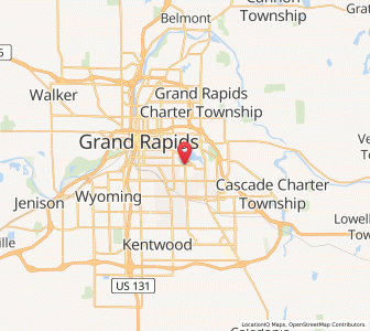 Map of East Grand Rapids, Michigan