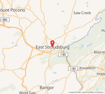 Map of East Stroudsburg, Pennsylvania