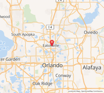 Map of Eatonville, Florida