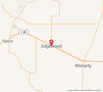Map of Edgewood, New Mexico