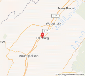 Map of Edinburg, Virginia