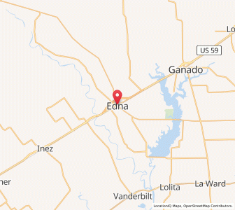 Map of Edna, Texas