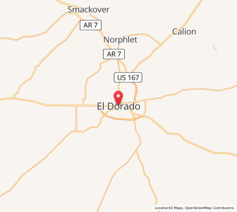 Map of El Dorado, Arkansas