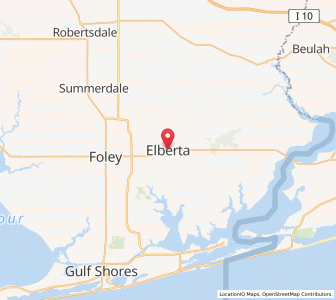 Map of Elberta, Alabama