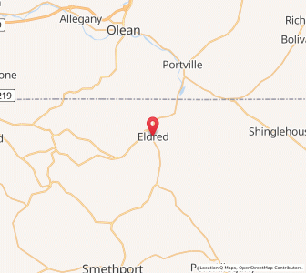 Map of Eldred, Pennsylvania